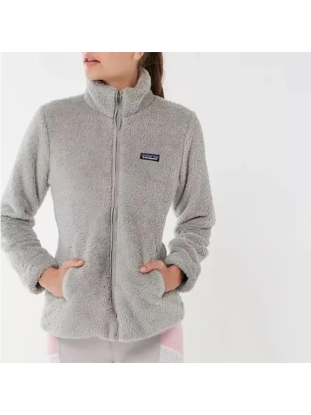 Patagonia Los Gatos Full Zip Jacket Sherpa Gray Fur Fuzzy Sherpa Size M